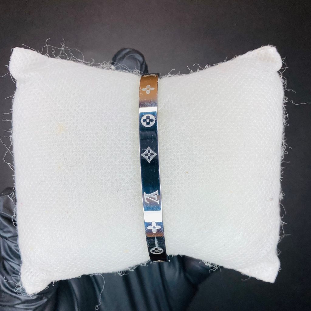 Minimal Luxury Monogram Steel Bracelet